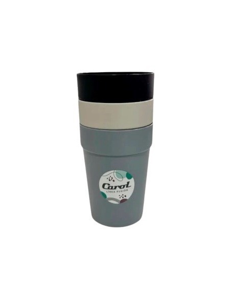 Vaso 420cc Plast. Color Granito Areia 31369-61369 Car15 (b24)