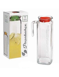 Jarra Vidrio 900-1lt Octogonal-rayada C-tapa Colores Surt  32684 Ben02 57916578 Cr02