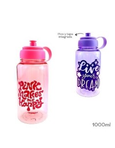 Botella 1l Plast C- Diseno Col  Surt 17387 Tar02 901367 Art05