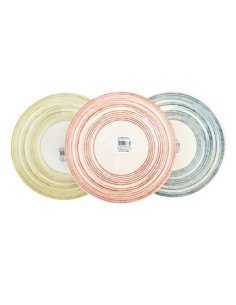 Plato Postre 20cm Porcelana Trazos Color  1670-1700-3339 Idh01