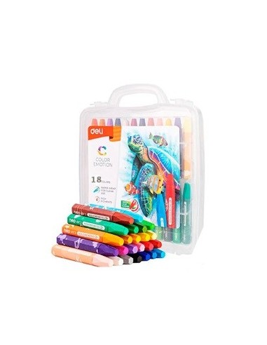 Oleo Al Pastel Acuarelable  X 18 Unid Valija Ec20114 Deli (b2)