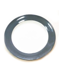 Plato Playo 27cm Bco  Borde Gris 4920277 Bar02 -b12-