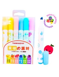 Resaltador X 6 Pastel Perfumado 24791 Col01 (b12)