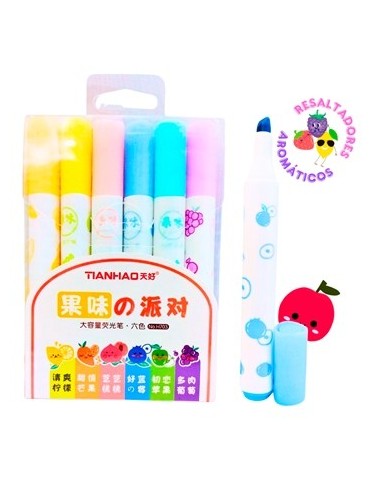 Resaltador X 6 Pastel Perfumado 24791 Col01 (b12)