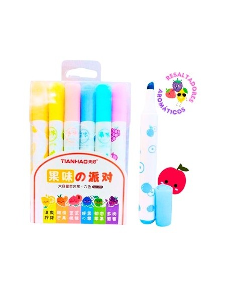 Resaltador X 6 Pastel Perfumado 24791 Col01 (b12)