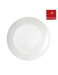 Plato Playo 27cm Vidrio Templado Labrado Rayas 422310 Cr02