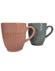 Jarro Mug Canela Ceramica 360c C Facetado Colores Surt  960 Tco01
