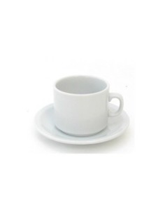 Taza Cafe C-plato Iguazu Ceramica Blanca 5692088-5691712 Fbr01 -b24- -m-