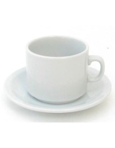Taza Te-desayuno C-plato Iguazu Ceramica Blanca 5692820 - 5692825-5691715-5015-1015 Res01 Fbr01 -b24-