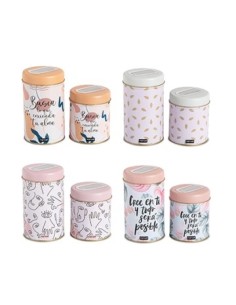 Yerbera-azucarera Alta 15cm Lata Decorada Env01 La7033b 5la55002 5la55001 5la55006 5la55014 5la55018 5la55020 5la55022 5la550