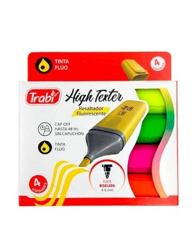 Resaltador X4 Unid Fluo Chato Surt. 5775 Trabi (b32)