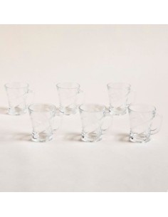 Taza X6 225ml Vidrio Labrado Caja 0435013 Mish02