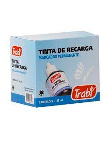 Tinta P/marcador Pizarra 30ml Negro Tr3420 Trabi (24/6)