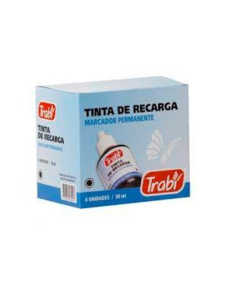 Tinta P/marcador Pizarra 30ml Negro Tr3420 Trabi (24/6)