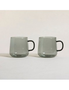 Taza X2 300ml Vidrio Borosilicato Gris Caja0435050 Mish02