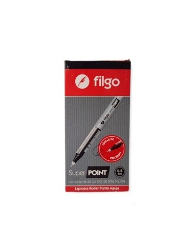 Boligrafo Roller P/aguja Liquido Negro 0.5 St5-c12-001 Fil01 Filgo (b12)