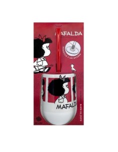 Mate Deco-mafalda C- Bombilla Saca Yerba De Acero Inox  40 Beruplast -p- -m-