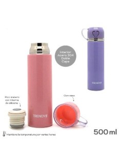 Termo 500ml C-tapa Corazon Trendy 14088 Tar02