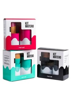 Set Matero Mate Madera C-yerbera + Azucarera Lata En Caja 40977 Mar02 -m- -p- -m-