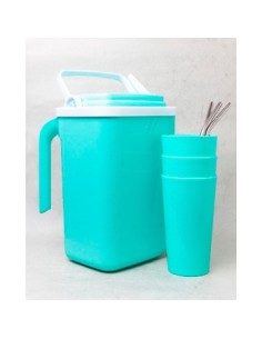 Set Terere Termo C-1 Vasos Plast  Y Bombilla En Caja Duzzi 1042 Cim02 -b8- -m- -p--