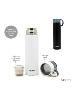 Termo 500ml C-taza Trendy Acero Inox Col  Surt 16444 Tar02