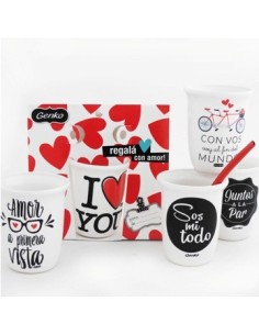 Mate Ceramica Pack Regalo Dia De Los Enamorados Ga189 Genko -e- -b24-