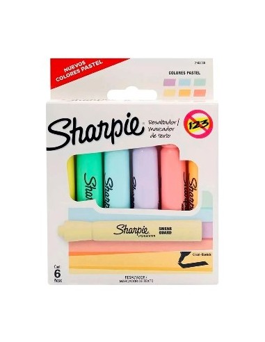 Resaltador X6 Pastel Sharpie Caja 2165088 New02