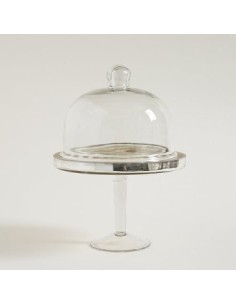 Campana 30x22cm Vidrio Bombai S-pie Decorada 0105075 Mish02