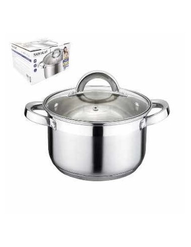 Olla 22cm Acero Inox  Triple Fondo T-vidrio 3lts 57915512 Cr02