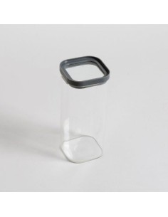 Frasco 900ml Vidrio Cuadrado C-tapa Borde Silicona 0127040 Mish02