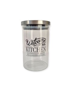 Frasco 12cm Vidrio Liso T-acero 750ml  142042 Hac02