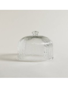 Campana 25x19cm Vidrio Bombay S-pie Labrada 0105083 Mish02