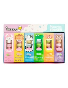 Goma Borrar Fantasia  X6 Macarons En Caja A201989 Pub02