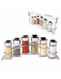 Especiero X6 Vidrio C-soporte Metal Media Luna Caja  57914526 Cr02 -b12- -m-