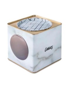 Lata Cuadrada Cookies C-visor 16x16cm Mar02