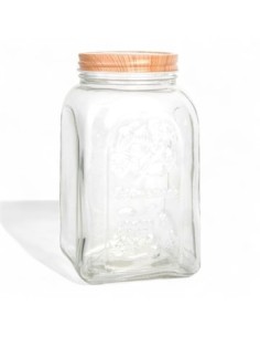 Frasco Vidrio 1500ml C-relieve Tapa Lata C5221 Dec01