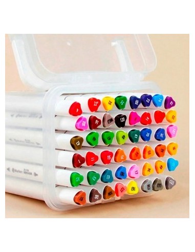 Marcadores X48 Artistico Doble Punta Estuche Plastico Bd-15816 Sf01