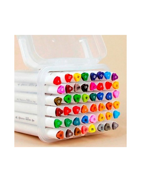Marcadores X48 Artistico Doble Punta Estuche Plastico Bd-15816 Sf01