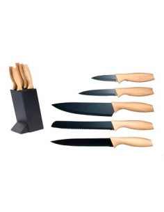 Taco Cuchillos X6 C/base Madera 14060 Car15