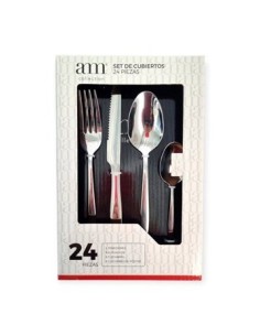 Juego Cubiertos X24pzas Am Collection Metal  Xr-14s Min02 Mta01