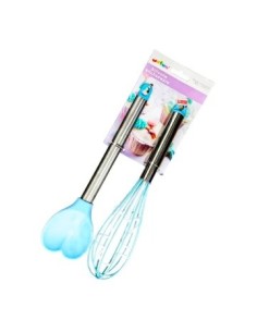 Set X2 Utensilios Silicona C/formas Col. Pastel Fs-5027az Pk01