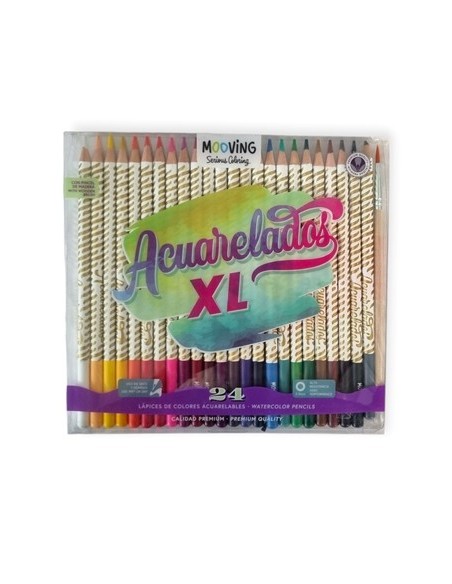 Lapices Color X 24 Xl + 1 Pincel Acuarelados 3011824 Moo01