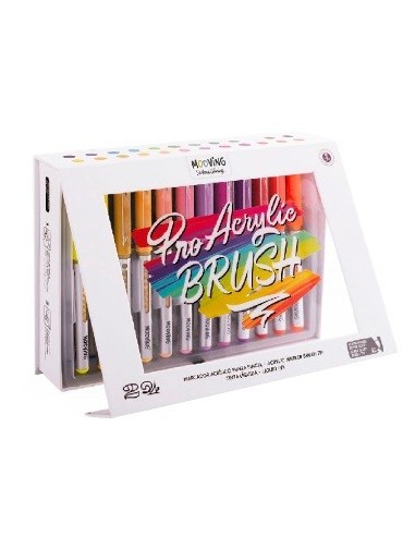 Marcador X 24 Acrilicos Punta Pincel 3032124 Moo01