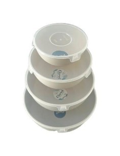 Set X4 Bowls Apilables C/tapa 34000 Carol Car15