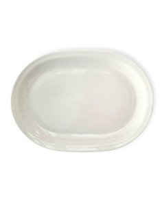 Fuente 30cm Oval Porcelana Blanco 4025 Res01