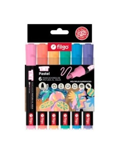 Marcadores X 6 Surt. Pastel Pintura Al Agua Tntm30-e6-pas Fil01