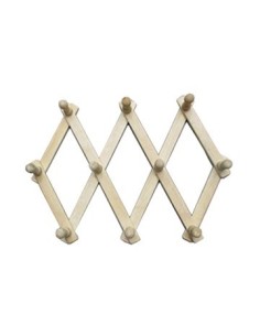 Perchero Extensible Madera P/pared 10 Ganchos 57910993 Cr02