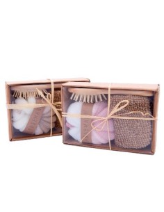 Set Bano Esponjas Y Cepillo 3 Pzas En Caja C/visor B3002 36441-3 Dec01 (m)