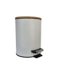 Recipiente Residuos 3lt Metal Color C/pedal T/bamboo 301381-301382 Pcu01
