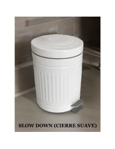 Recipiente Residuos 3lt Acero Blanco C/pedal 500016 Bar02